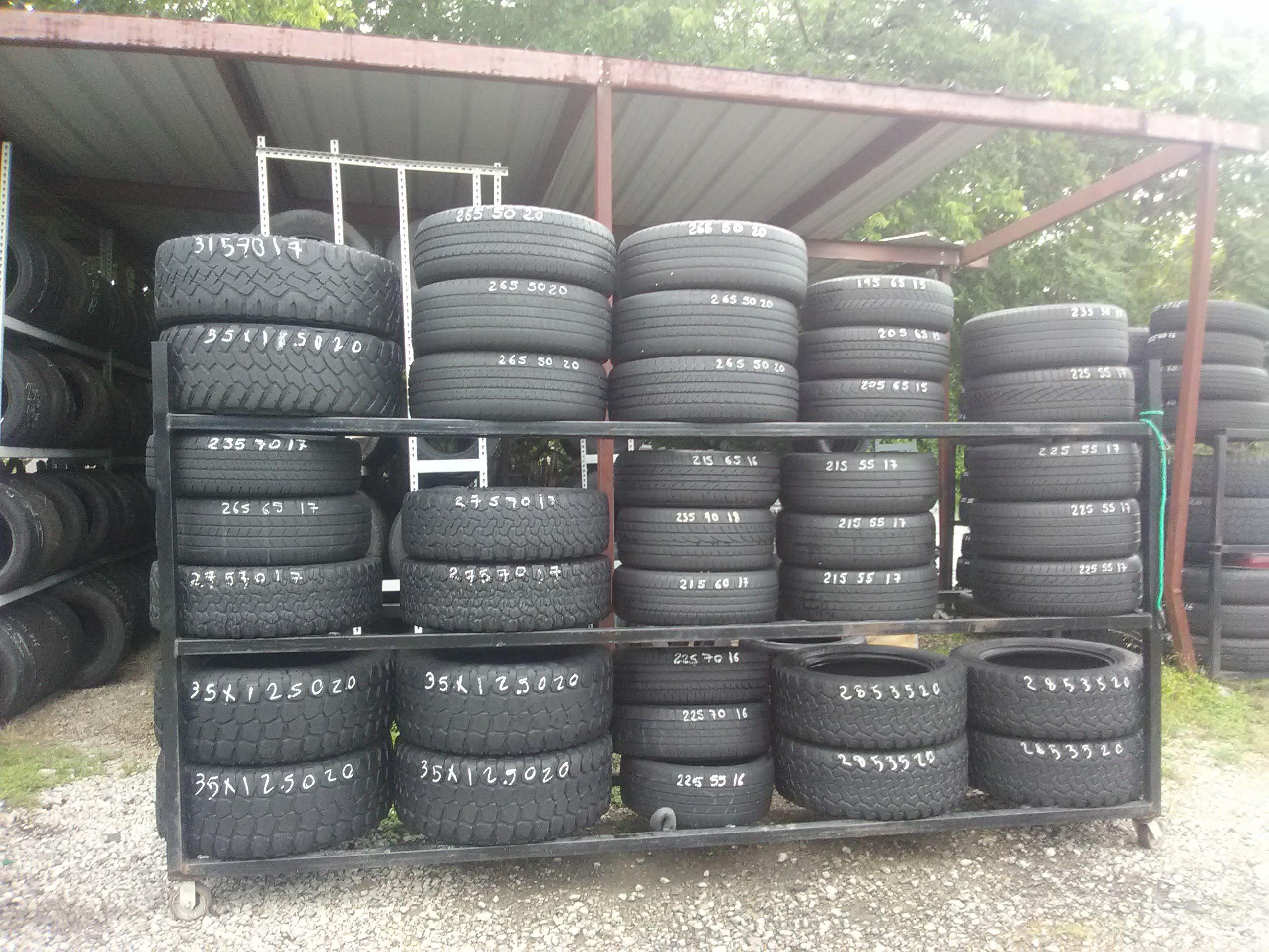 Used tire racks