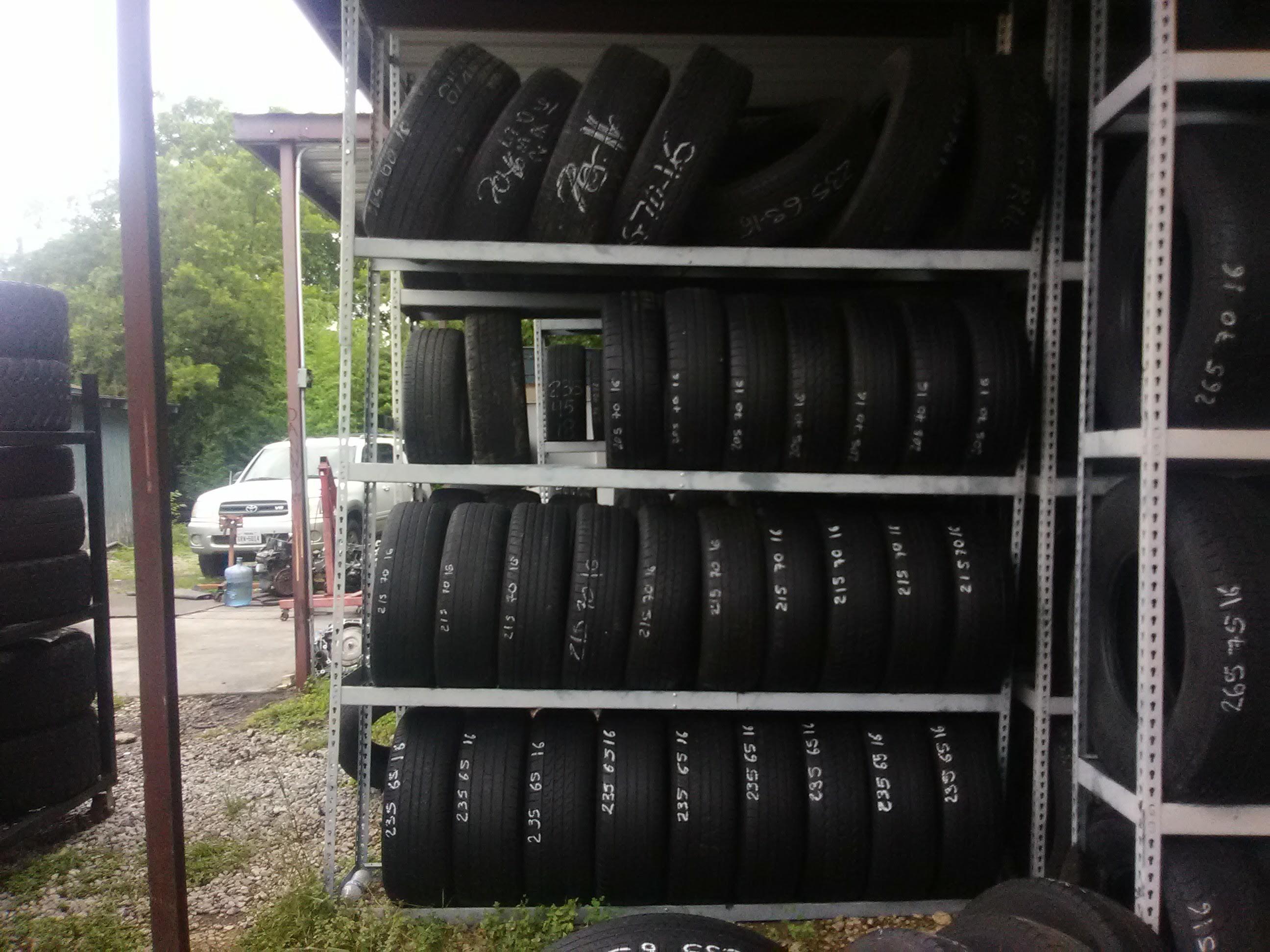 Used tires rack